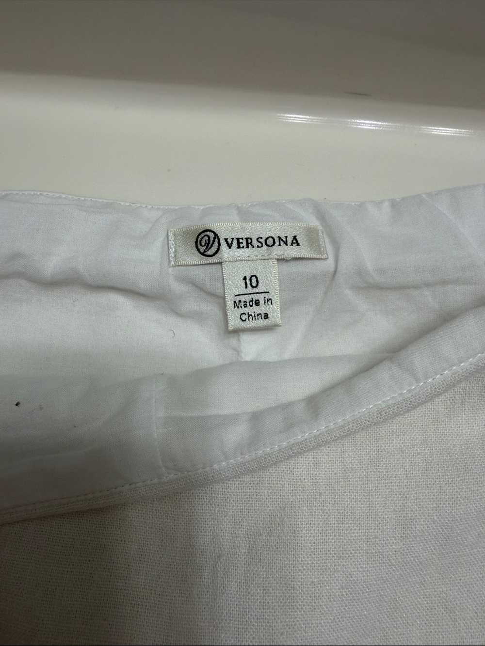 Versona White Linen Mini Skort - Picture 6 of 11